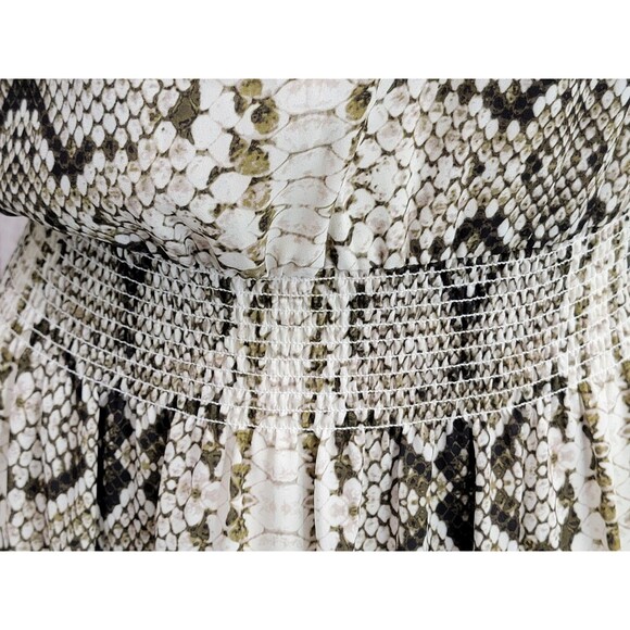 CLD Women's Medium J.Crew Cinched-Waist Snakeskin Glendale Dress M0582 EUC! - Picture 3 of 12